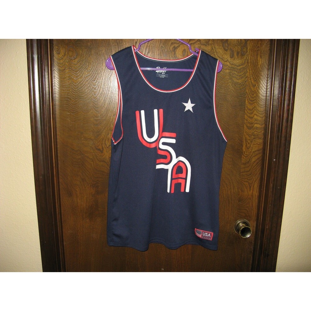Mens Brooklyn Cloth Red White & Blue USA Tank Top Size XL